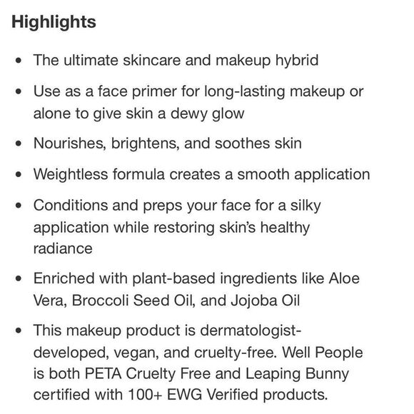 🌻 W3LL PEOPLE BIO BRONZING priming serum New FullSz - Picture 6 of 7